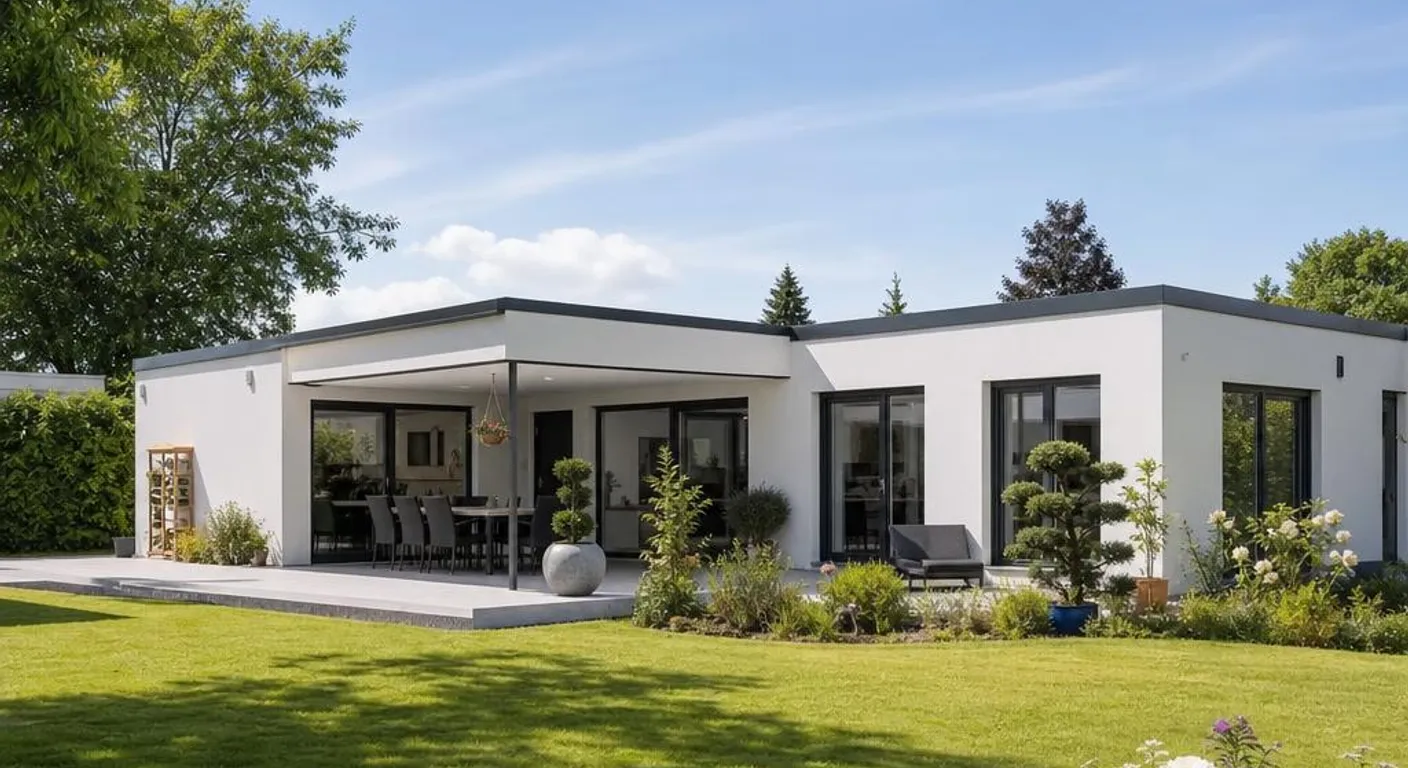 Bungalow mit rund 130 qm Wohnfläche und Garten